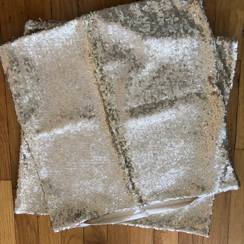 Gold sequin decorative pillow case 17x17